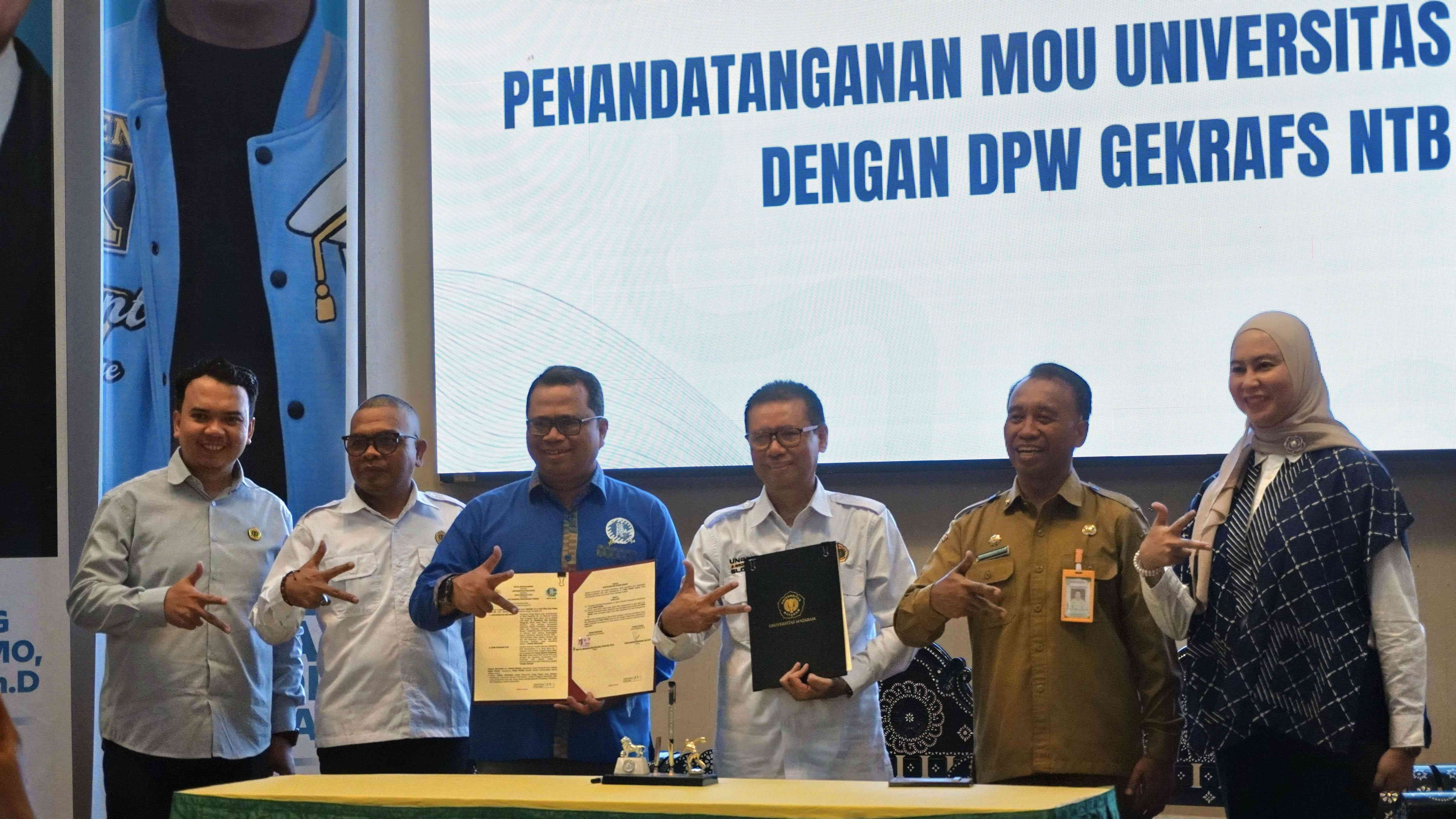 Penandatanganan MoU UNRAM–GEKRAFS NTB Warnai Rangkaian Dies Natalis Universitas Mataram ke-63
