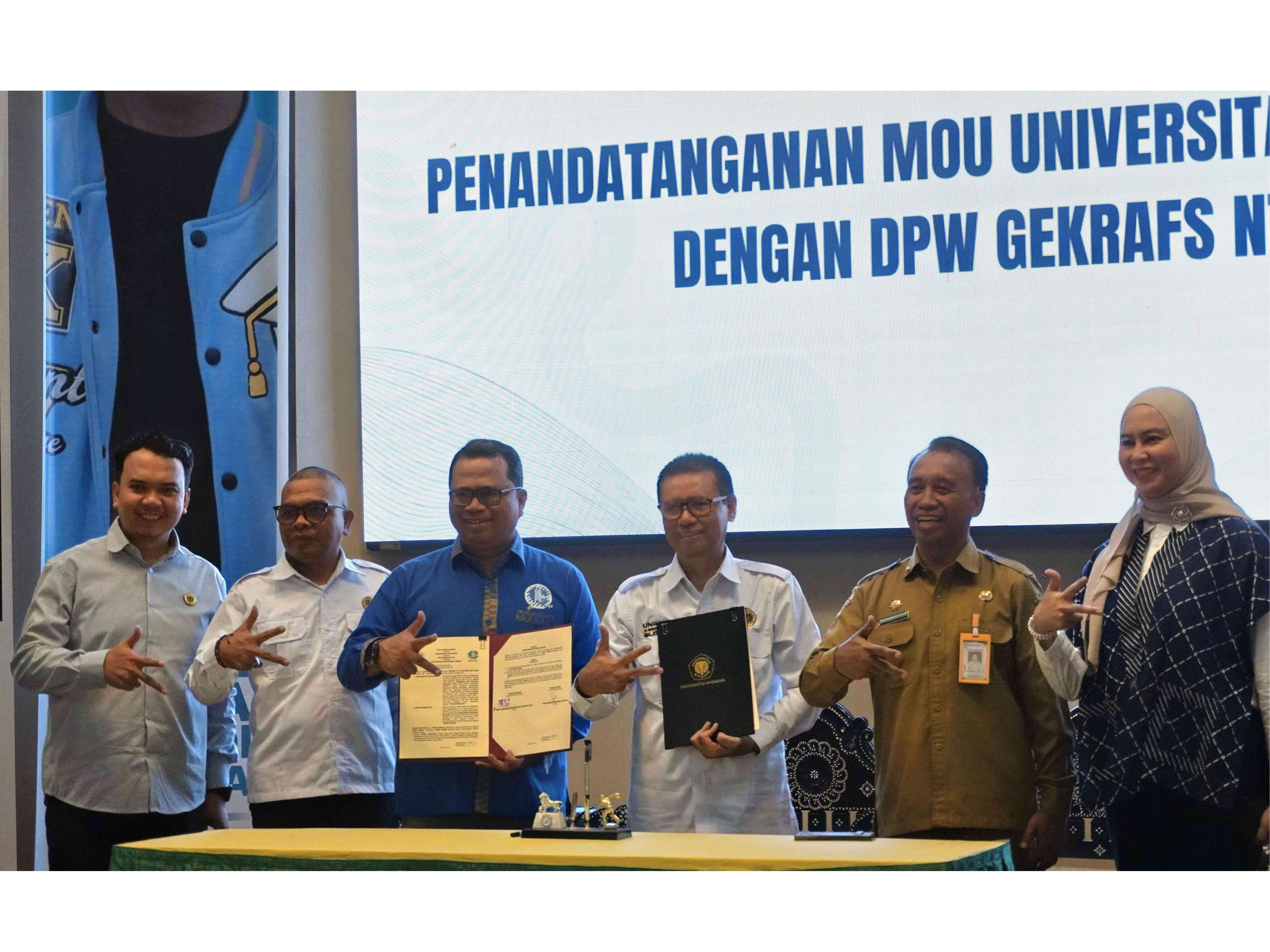 Penandatanganan MoU UNRAM–GEKRAFS NTB Warnai Rangkaian Dies Natalis Universitas Mataram ke-63